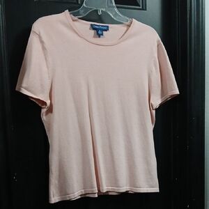 Evan Picone Blush Pink Crewneck Short Sleeve Tee
